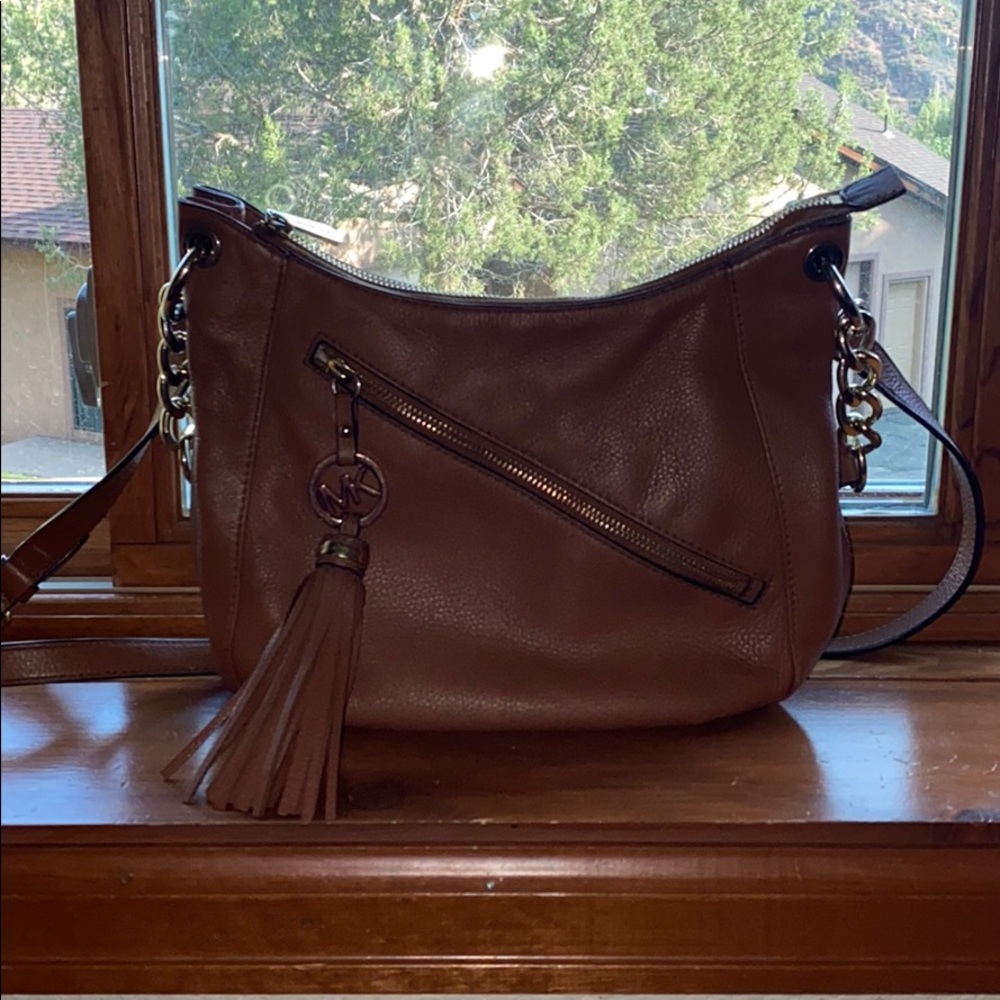 MK leather crossbody bag